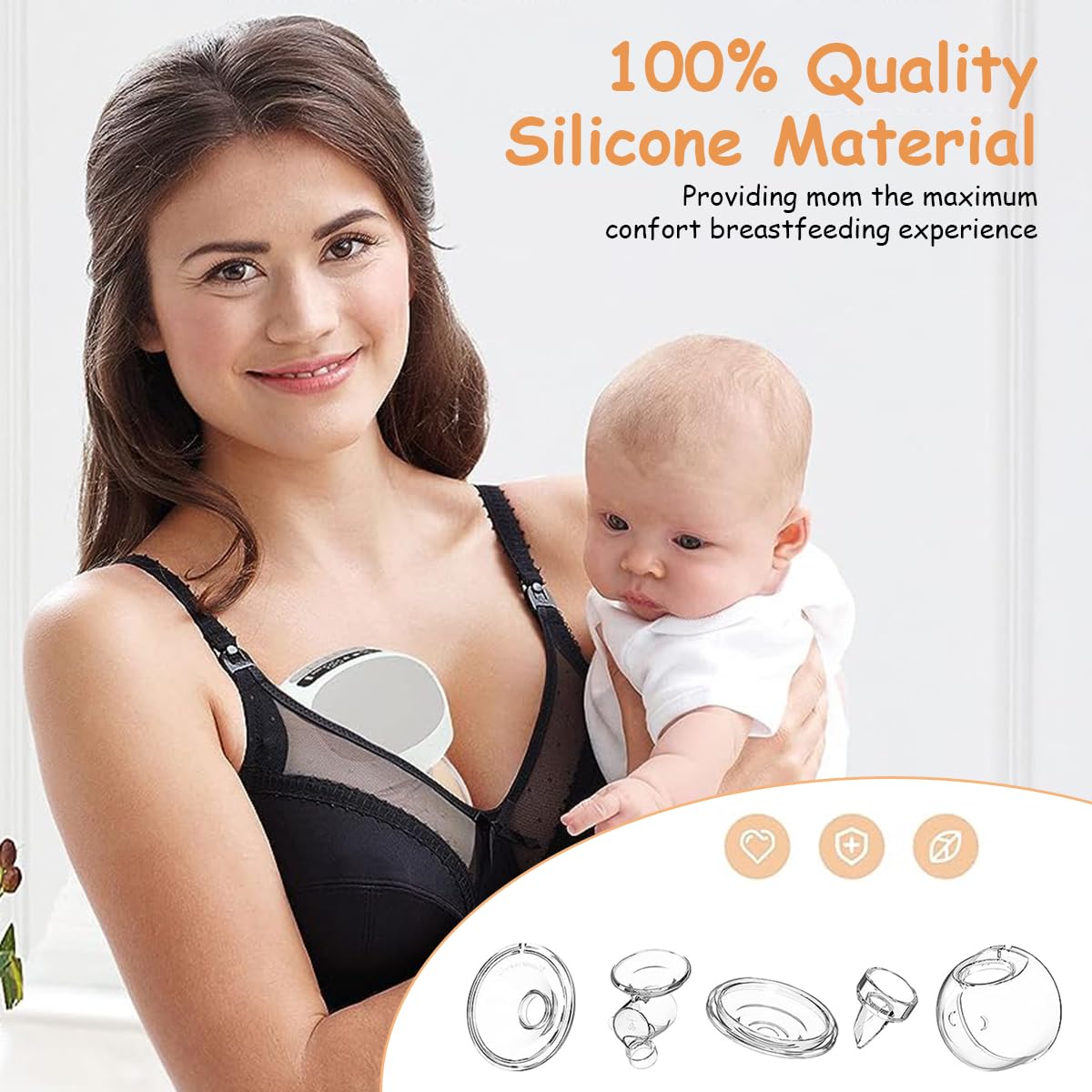 SNOWIE SOFT Breastmilk Collector Cup Wearable Breast Pump Accessories Replacement Parts Milk Collector Cup, Compatible with S9/S10/S12 Wearable Breast Pump Linker Flange, Overall Collector Cup 24MM SNOWIE SOFT Breastmilk Collector Cup Wearable Breast Pump Accessories Replacement Parts Milk Collector Cup, Compatible with S9/S10/S12 Wearable Breast Pump Linker Flange, Overall Collector Cup 24MM
